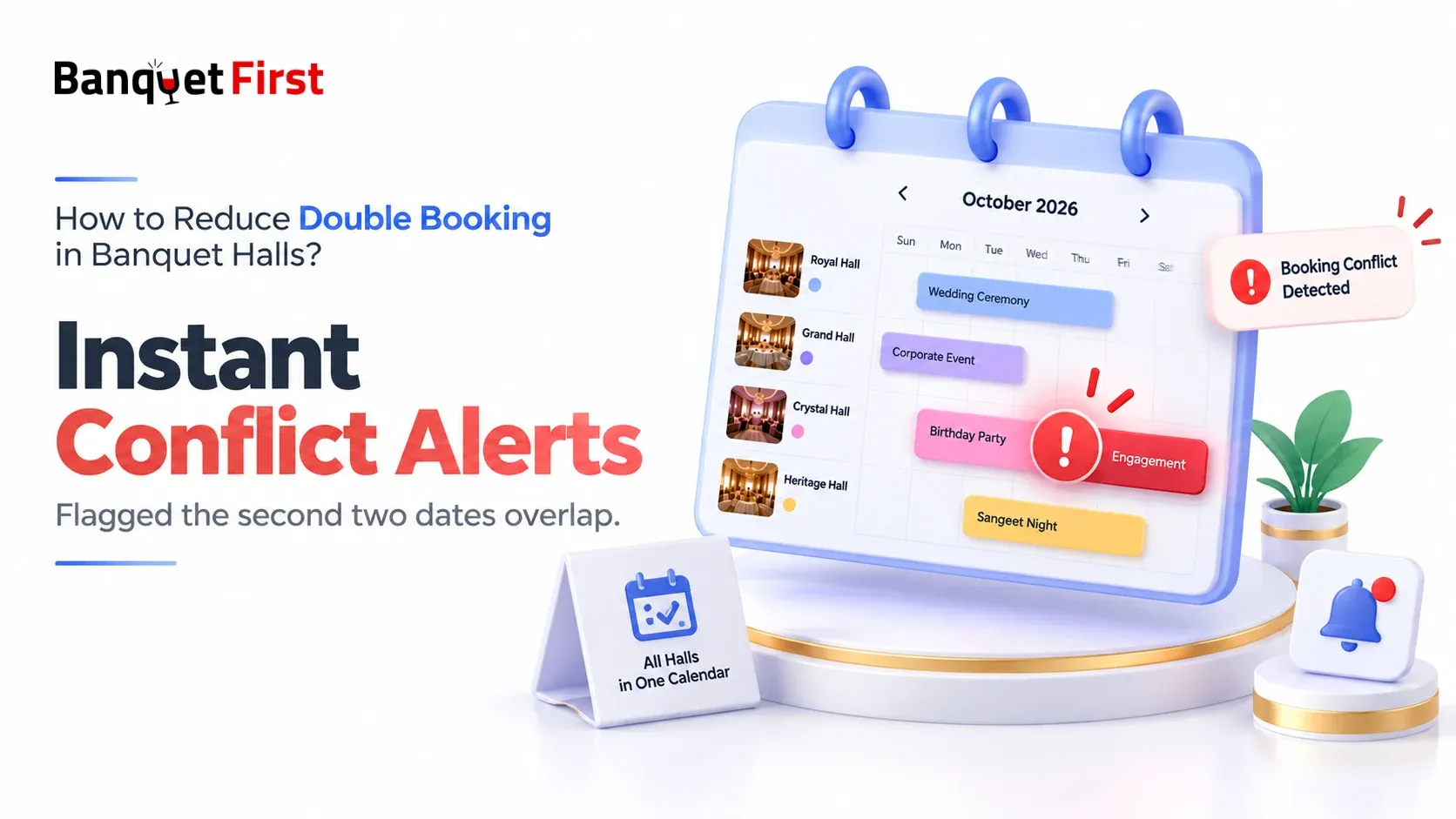how to reduce double booking in banquet halls
